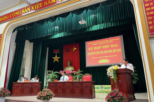 PHƯỜNG THÀNH NAM: TỔ CHỨC THÀNH CÔNG KỲ HỌP THỨ HAI HĐND PHƯỜNG THÀNH NAM  