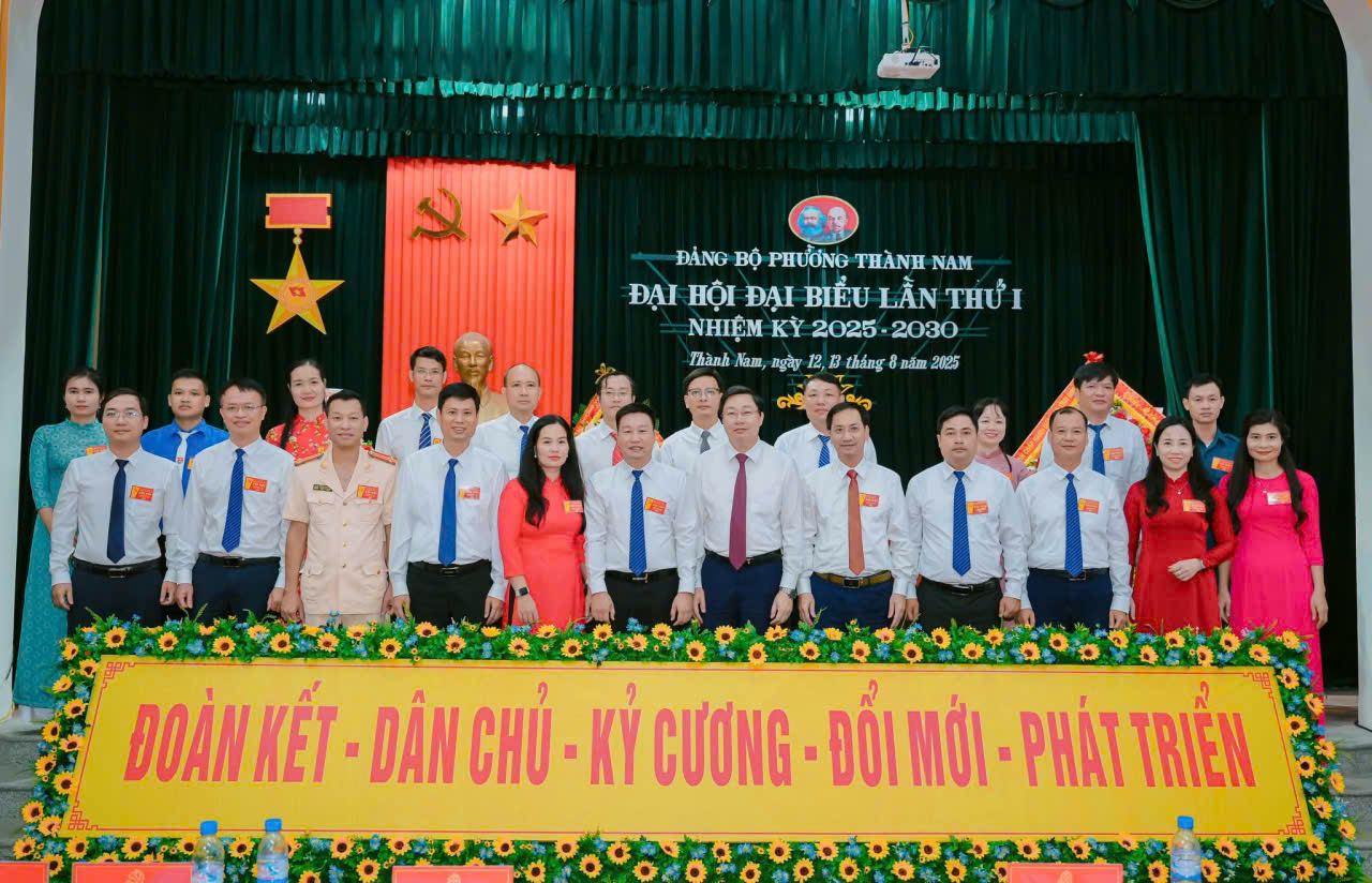 Chúc mừng thành công Đại hội Đại biểu Đảng bộ phường Thành Nam lần thứ I, nhiệm kỳ 2025-2030