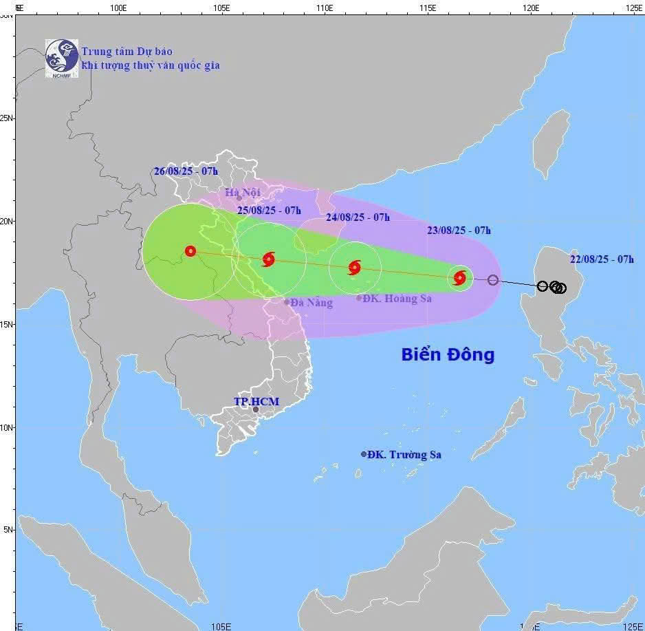 Bản tin bão 10h ngày 23/8/2025