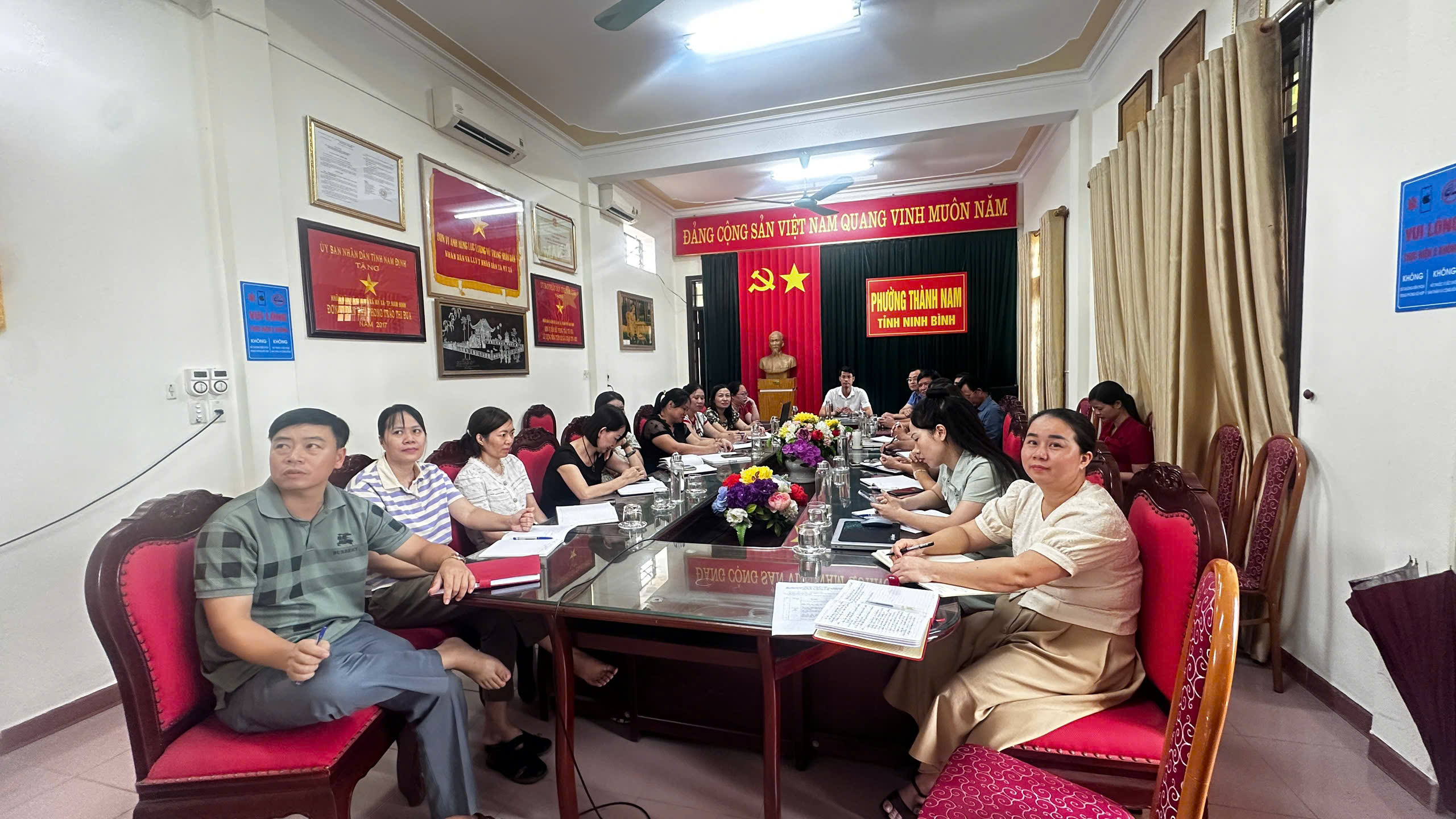Phường Thành Nam tham dự Hội nghị trực tuyến tập huấn khai thác, sử dụng các hệ thống thông tin dùng chung